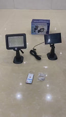 Lámpara Reflector Solar Exterior LED 5.5V Con Sensor De Movimiento Panel Separado Ajustable Impermeable. Luz De Seguridad Jardín Patio Control Remoto Y Autonomía 12H
