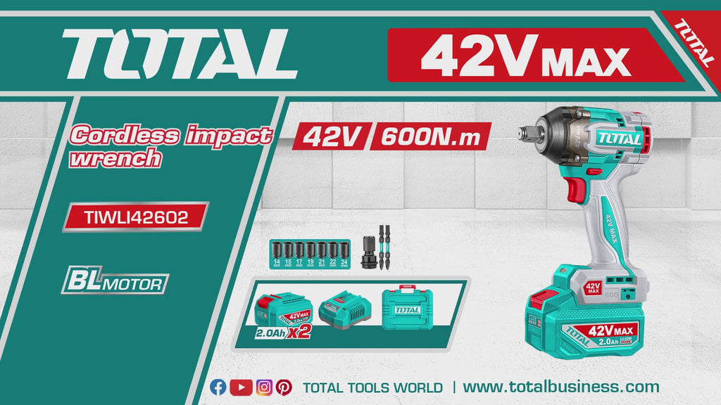 Llave Impacto Dado Cuadrado 42V 1/2