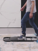 Silla Plegable Reforzada En Acero (79×45×45Cm). Color Negro. Esponja De Doble Capa Y Malla Transpirable.