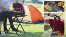 Parrillera BBQ Portátil De Carbón 18” Con 53Cm X 49Cm X 23Cm Tapa Y Ruedas. Asador Plegable Para Camping, Jardín Y Exterior