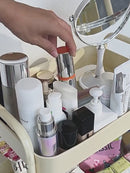 Carrito Organizador Metálico De 3 Niveles 17X12x 28” (43X30x73cm) Carrito Auxiliar Multifuncional Para Hogar, Oficina, Cocina Y Baño. Color Rosa Y Celeste