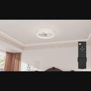 Abanico De Techo 13" Con Luz Led Dimeable. Ventilador A Control Remoto Y Control Por Voz Offline. Color Blanco.