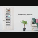 Organizador Colgante De Puerta Con Bolsillos Multiusos Para Baño, Cocina Y Habitación. 57.8” Largo X 15.7" Ancho. 5 Niveles Color Gris