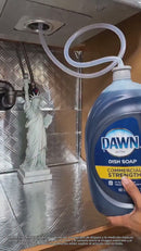 Dispensador De Jabón Para Fregadero Con Manguera Larga De 1 Metro. Conexión Directa A Botella De Detergente. Dosificador. Jabonera. Color Silver