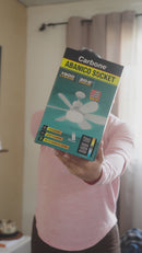 Abanico De Techo 20" Socket Negro E27 Con Luz Led Tono Ajustable 3000/4000/6500K, 1900 Lumens 6 Aspas 3 CCT 520X185mm