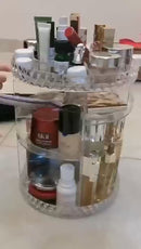 Organizador De Maquillaje Giratorio 360º. Transparente Estante Acrílico De Almacenamiento.