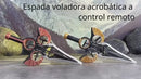 Dron Acrobático A Control Remoto. Juguete Espada Voladora (18×37.5×4Cm). Color Azul.