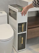 Organizador Vertical Estrecho De 4 Niveles. Mueble Con Cajones Para Almacenamiento. Ideal Para Baños, Lavanderia Y Pasillos Estrechos. Estante Gabinete Anaquel