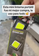 Linterna Lámpara COB Led Recargable Portátil Con Abrebotellas Y Gancho. Luz De Trabajo Multifuncional 150 Mah De Llavero Carga USB.