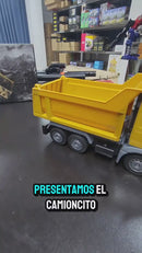 Juguete Camión Volquete A Escala 1:24 Con Control Remoto Y Luces LED. Carro De Construcción Para Niños (24×9×12.5Cm)