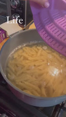 Colador Escurridor De Ollas, Coladero De Pasta, Vegetales Y Frutas. De Silicona Ajustable Con Clip. Para Cocina.