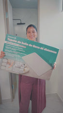 Alfombra De Baño De Diatomeas Super Absorbente Antideslizante. Tapete Baño De Secado Rápido. Color Blanco 60X39cm