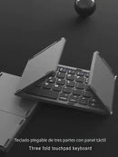 Teclado Bluetooth Plegable Portátil Con Touchpad. Compatible Ios Android Windows (305×98×8Mm).