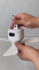 Abanico Ventilador Portátil Recargable Con Control Remoto. Abanico De 3 Velocidades, Aspas Desmontables De 10" 27 Cm.