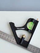 Escuadra De Combinacion 300Mm Con Nivel De Burbuja. Regla Combinada De Acero Inoxidable. Medición 45°, 90° Y 180°.