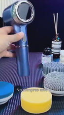 Cepillo De Limpieza Eléctrico Inalámbrico 360° Con 5 Cabezales. Limpiador Recargable USB-C Para Cocina Y Baño 3 Velocidades 5W 5V. Color Azul 20.5 Cm.