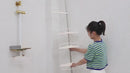 Organizador Esquinero Para Baño Ajustable De Piso A Techo – Repisa Multiuso Para Ducha  Acero Inoxidable Y PP Con 4 Niveles Y  Telescópica A Presión De 100-320 Cm