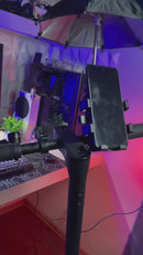 Soporte Para Celular Con Sombrilla Para Manubrio De Moto Y Bicicleta. Porta Celular Ajustable Con Mini Paraguas Para Protección Solar Y Lluvia.