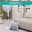 Abanico Solar 18" De Pedestal Recargable Con Energía Solar. Ventilador De Piso Portátil Con Panel Solar. Incluye Control Remoto.