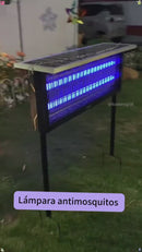 Lámpara Solar Mata Insectos Recargable. Antimosquitos 35W Triple Tubo UV Para Terrazas, Patios, Gazebos. Cobertura 400 M². 65X19.5X87.5Cm.