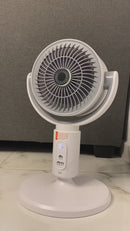 Ventilador Recargable Portátil Con Control Remoto. Abanico Plegable De 5 Velocidades Y 3 Niveles De Altura Ajustables. 4000Mah