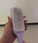 Cepillo Para Cabello Con Dientes Retráctiles Autolimpiante. Peine Diseño Ergonómico De 24 Cm. Color Lila.