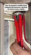 Llave Plomero Para Griferia Multifuncional Para Girar Tuercas Y Tuberias De Dificil Acceso Para Tubos De Abasto Y Fregadores