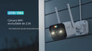 Cámara Wifi Exterior 4MP IP66 Con Visión Nocturna A Color 30M Y Detección De Personas Y Vehículos. Cámara De Videovigilancia Con Audio Bidireccional Y Alarma