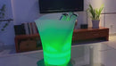 Cubeta Para Hielo Con Bocina Bluetooth Y Luz LED RGB. Hielera Iluminada 5L De Plástico PP Grado Alimenticio. Enfriador De Bebidas Para Fiestas, Bar Y Eventos