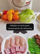 Selladora Al Vacío Con Esterilización UV Para Alimentos 65KPA. Empacadora Hermética Con Función Externa Y Panel Táctil (35X11x5.5Cm). Incluye 10 Bolsas.