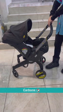 Coche De Bebé 3 En 1 Reclinable. Moisés, Silla De Paseo Y Asiento De Auto. Cochecito Carguero Con Sobrilla. Carriola.