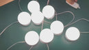 Guirnalda Tira Bombillos LED (4.5Cm) Para Vanity Espejo Maquillaje USB 5V (14 Focos) Con 3 Tonos De Luz Y 10 Niveles De Brillo Ajustable.