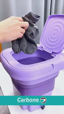 Lavadora Plegable Portátil Silenciosa. Mini Lavado Semiautomático (8 Litros). Color Purpura. Pequeña