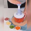 Procesador Picador De Alimentos Manual Con Cuchillas De Acero Inoxidable 1.5L Triturador Picador De Verduras, Frutas Y Carnes.