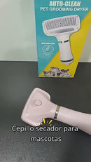 Cepillo Secador Para Mascotas 2 En 1, Secado Y Removedor De Pelo Profesional Para Perros Y Gatos. Herramienta De Grooming Doméstico (14X30x7cm)