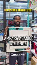 Abanico Sin Aspas Lampara LED Cuadrada Decorativa Control Por Voz Dimeable 3000-6500K De 21" (54Cm) 68W