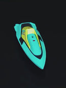 Lancha De Juguete A Control Remoto De Alta Velocidad. Barcos De Carreras Con Luz LED. (Color Celeste).