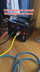 Transformador Eléctrico 5000VA. Convertidor De Voltaje Monofásico 110V-220V Con Pantalla Digital Y USB 5V.