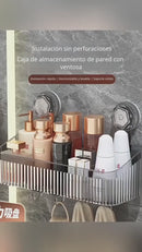 Repisa Transparente Organizador De Ducha Con Ventosas De Succión Fuertes Sin Taladro. Estante De Baño Con Drenaje Y Sistema De Bloqueo