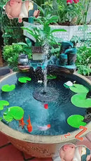 Fuente Solar Flotante Para Estanques Y Piscinas 6.3” (16Cm). Fuente De Agua Para Jardín Con Panel Solar. Decoración Para Pájaros, Lagos Y Albercas