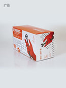 Guantes De Nitrilo Desechables Color Naranja. Cajas De 100 Unidades. Alta Resistencia Para Uso Intenso Mecanicos Y Metalurgicos 8.6G