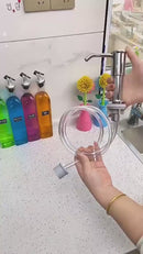 Dispensador De Jabón Para Fregadero Con Manguera Larga De 1 Metro. Conexión Directa A Botella De Detergente. Dosificador. Jabonera Color Negro