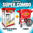 Combo de Palomitas de Maíz con Carrito para Máquina de 8 Onzas