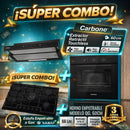 Combo Empotrables Cocina Carbone Campana Extractora Retráctil 60cm + Estufa 76cm + Horno a Gas 60cm (Solo online) (No aplica tienda Física) Envío gratis a todo el país