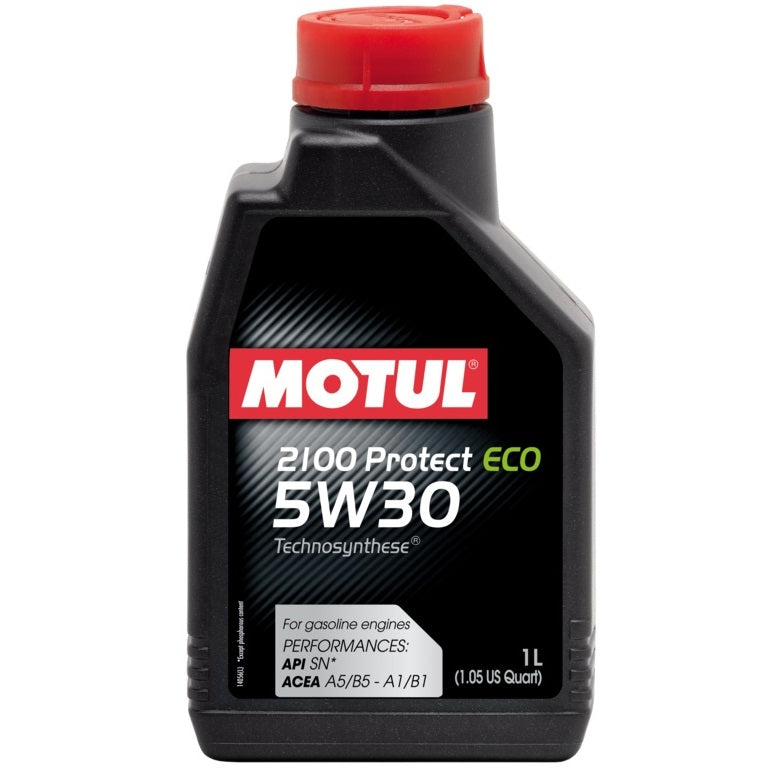 Aceite lubricante semisintético 5W30 para motores a gasolina, 1 litro. Motul, 2100 Protect Eco