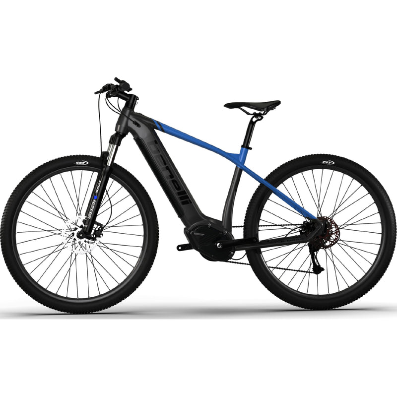 Bicicleta eléctrica de aluminio, rin 29 MTB Benelli. Color Gris / Azul, talla L
