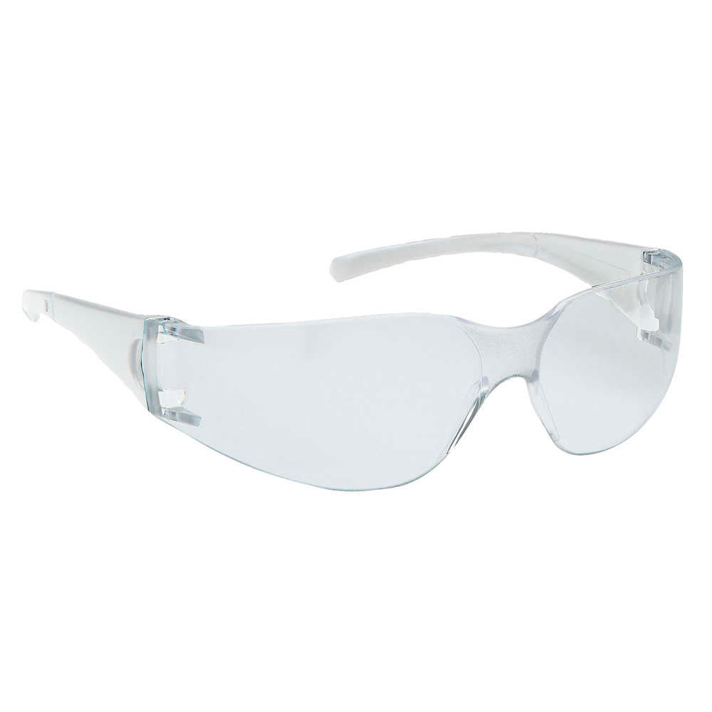 Lentes de seguridad transparentes.