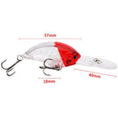 Señuelo Crank 90mm anzuelo triple rojo blanco