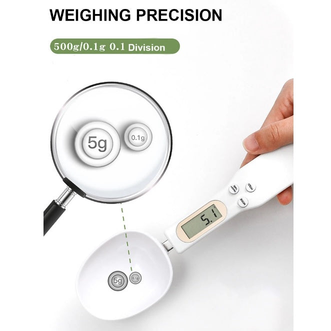 Cuchara pesa digital de Cocina 0.1gr/500gr.