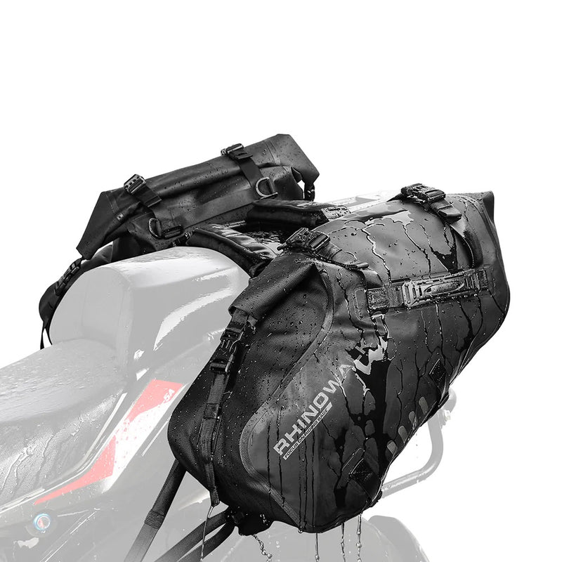 Par de bolsas laterales impermeables para motocicleta.14L